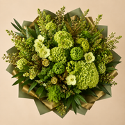 Bouquet vert premium Flowever vu du dessus – image de démonstration